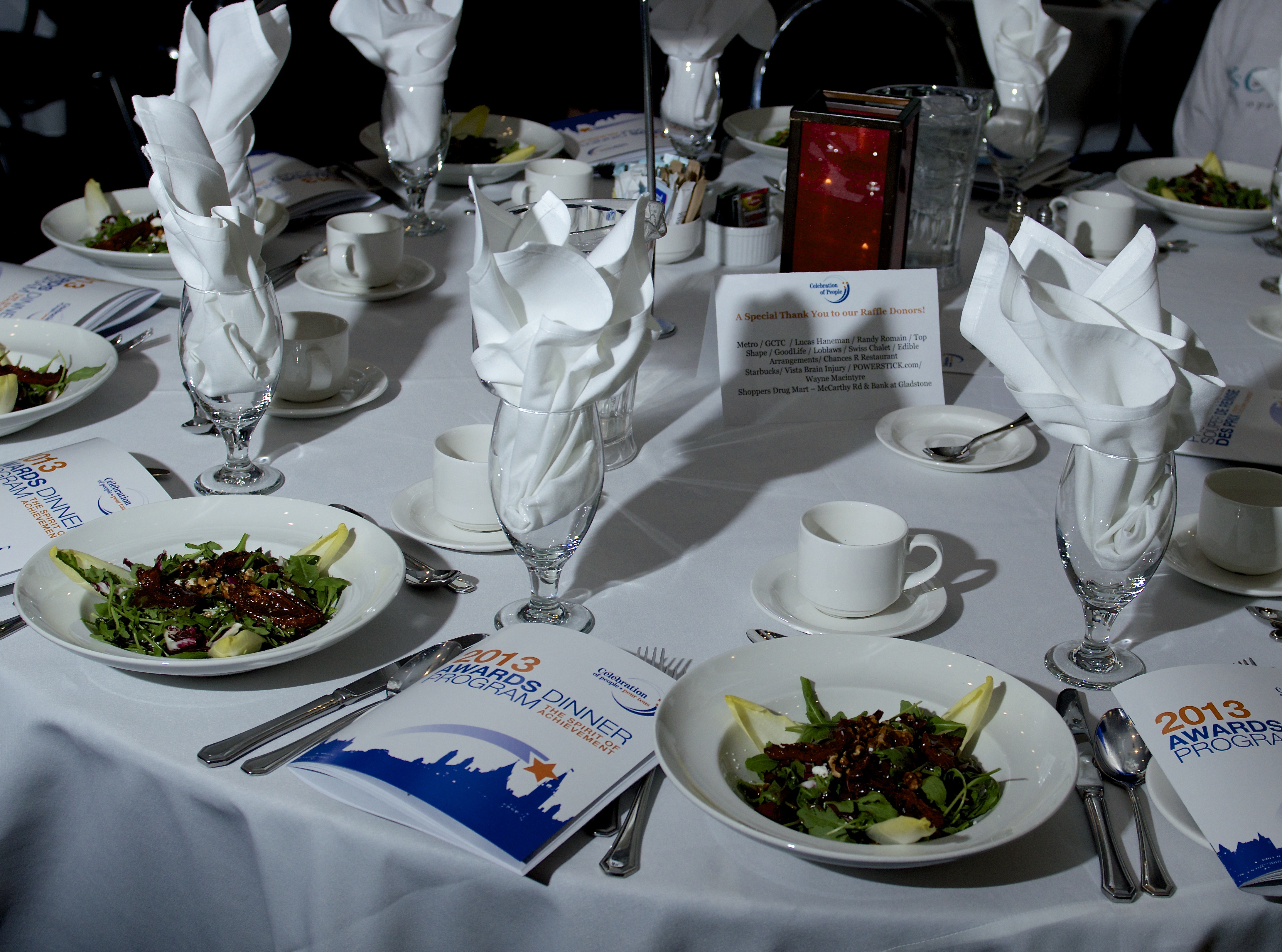 Celebration of People Awards Dinner Table Photo